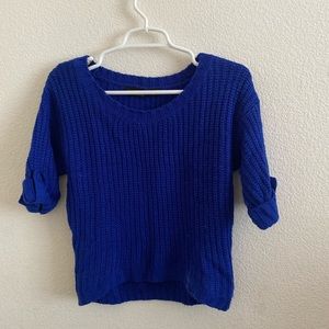 Blue knit top